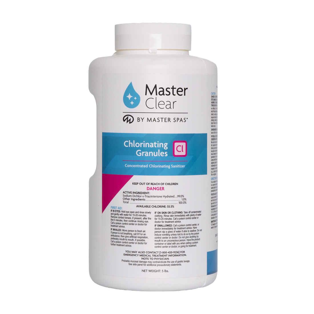 Master Clear Chlorinating Granules-5 pounds